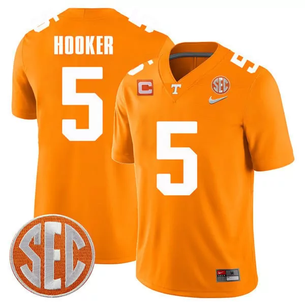hendon hooker orange mens tennessee volunteers college football game jersey all stitched