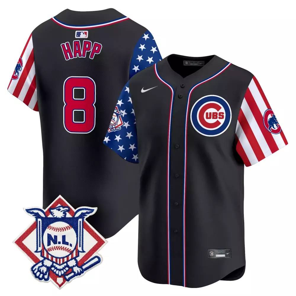 Ian Happ Men's Chicago Cubs 2024 Fourth of July Vapor Premier Limited Jersey | All Stitched | Perfect Gift Idea for Fans | For Men, Women & Youth