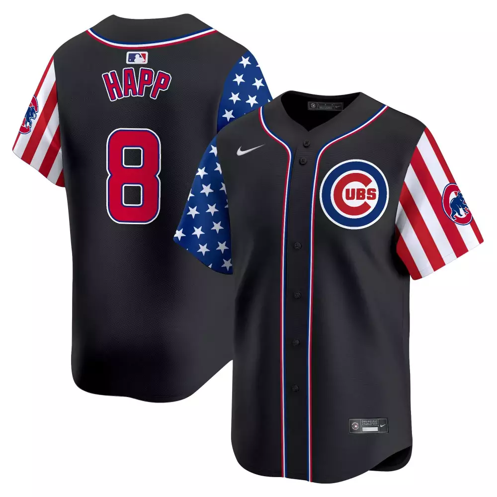 Ian Happ Men's Chicago Cubs 2024 Fourth of July Vapor Premier Limited Jersey | All Stitched | Perfect Gift Idea for Fans | For Men, Women & Youth
