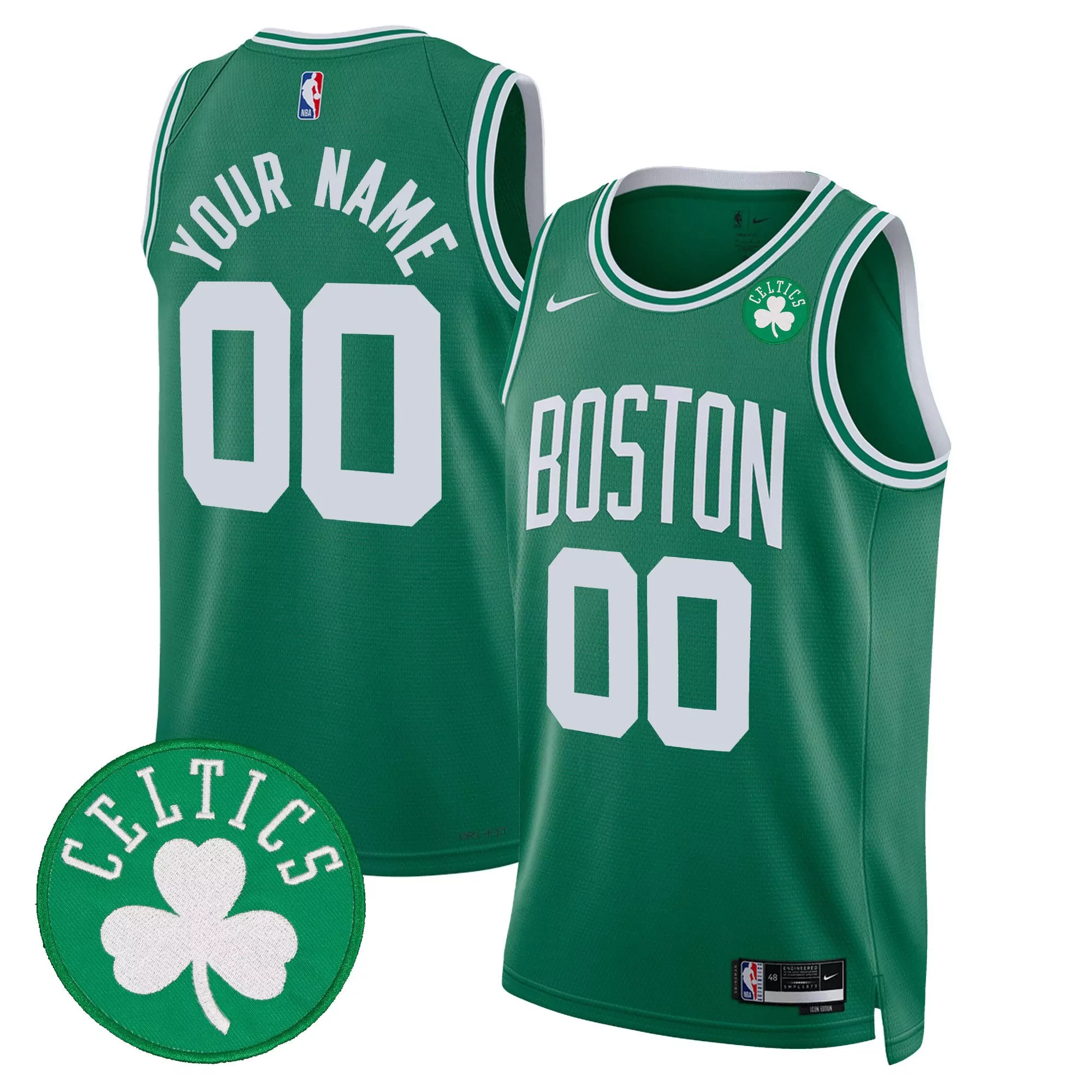 icon men boston celtics swingman custom jersey all stitched