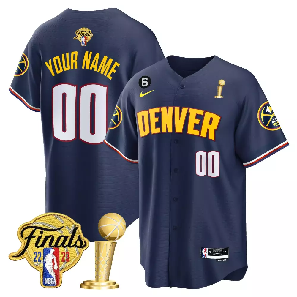 icon youth denver nuggets 2023 finals champions cool base custom jersey all stitched
