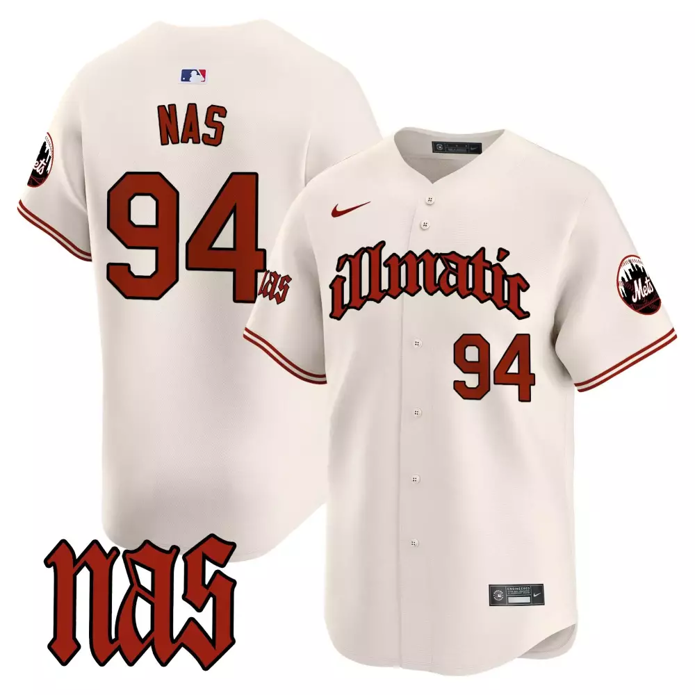 illmatic 1994 black mens new york mets nas illmatic vapor premier limited jersey all stitched