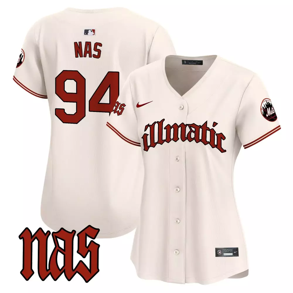 illmatic 1994 cream mens new york mets nas illmatic vapor premier limited jersey v2 all stitched