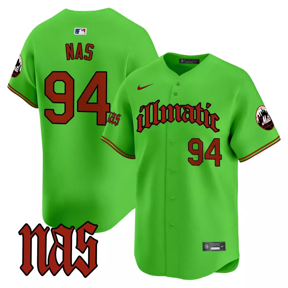 illmatic 1994 cream mens new york mets nas illmatic vapor premier limited jersey v2 all stitched
