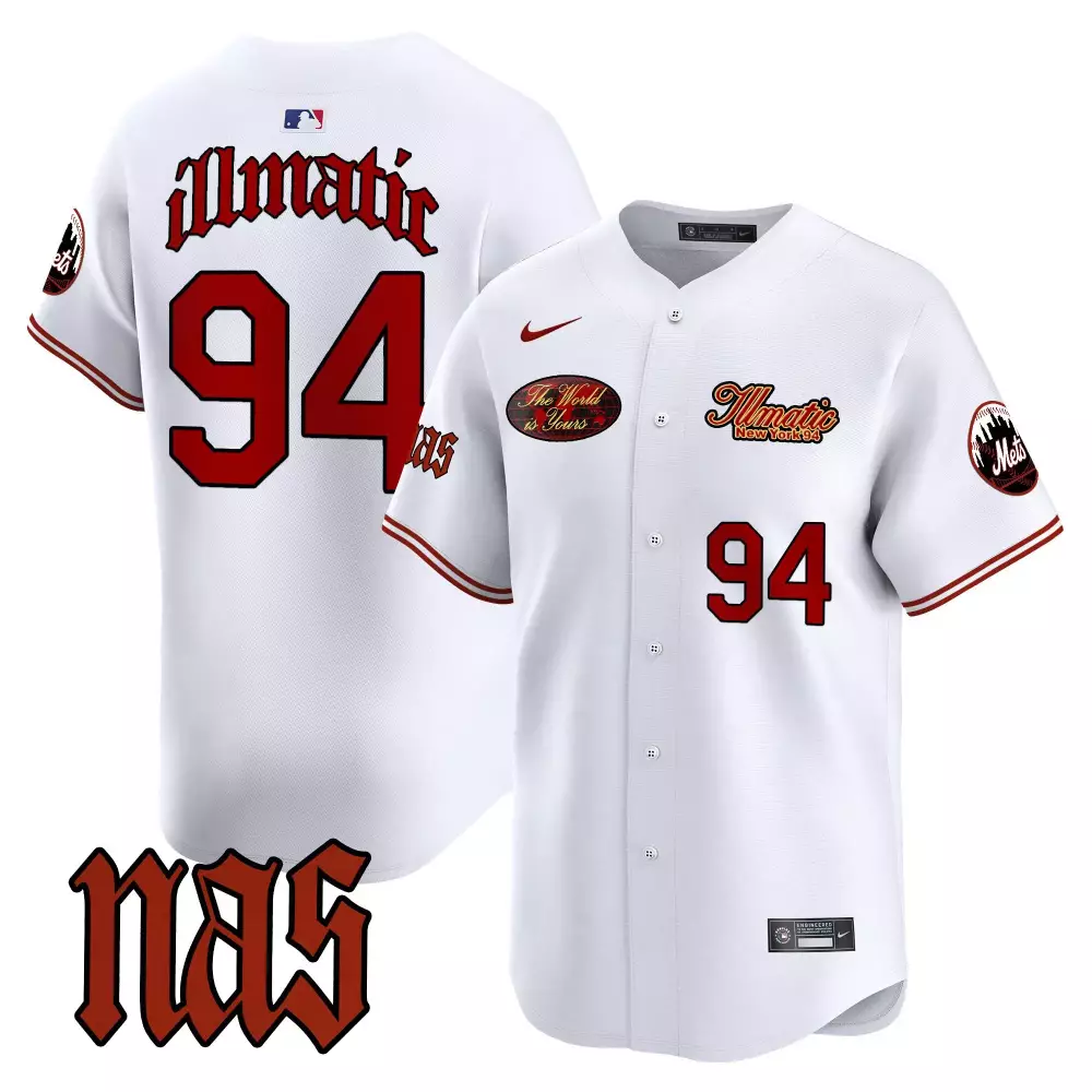 illmatic 1994 white mens new york mets nas illmatic vapor premier limited jersey all stitched