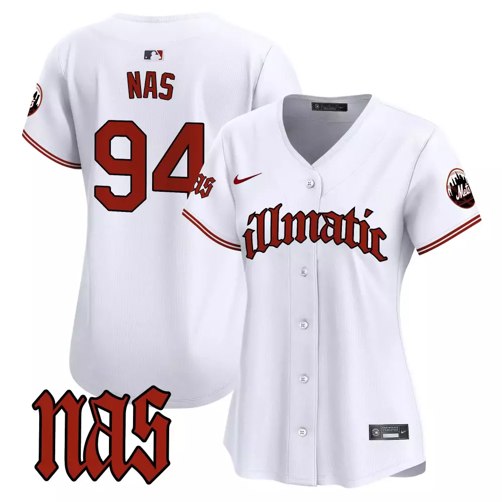 illmatic 1994 white mens new york mets nas illmatic vapor premier limited jersey all stitched