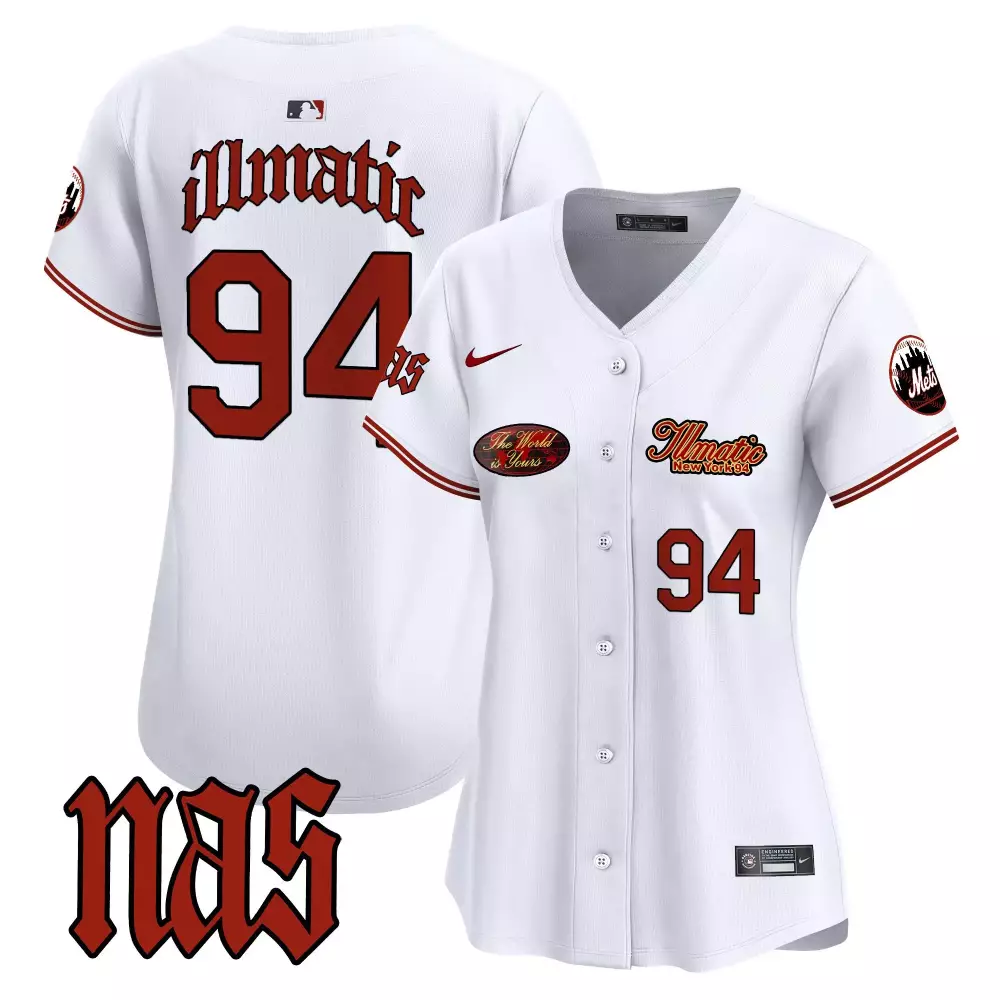 illmatic 1994 white mens new york mets nas illmatic vapor premier limited jersey all stitched