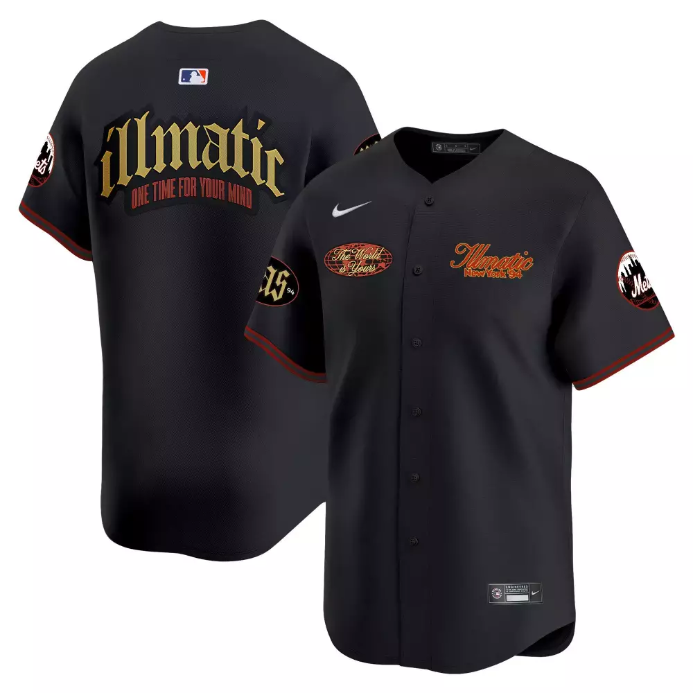 illmatic men new york mets nas illmatic vapor premier limited custom jersey v2 all stitched