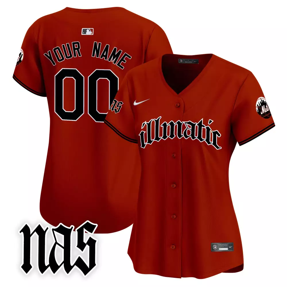 illmatic men new york mets nas illmatic vapor premier limited custom jersey v2 all stitched