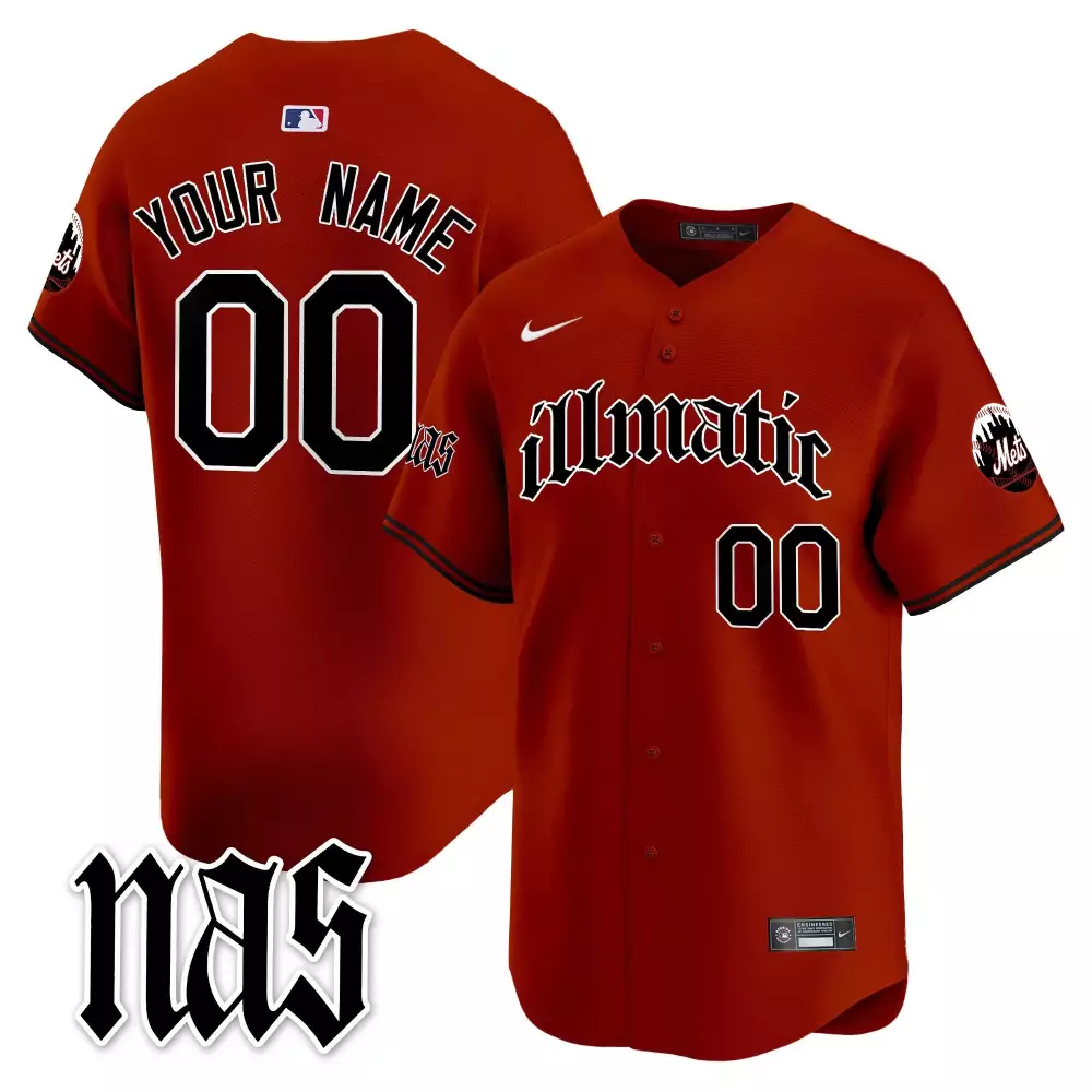 illmatic men new york mets nas illmatic vapor premier limited custom jersey v2 all stitched