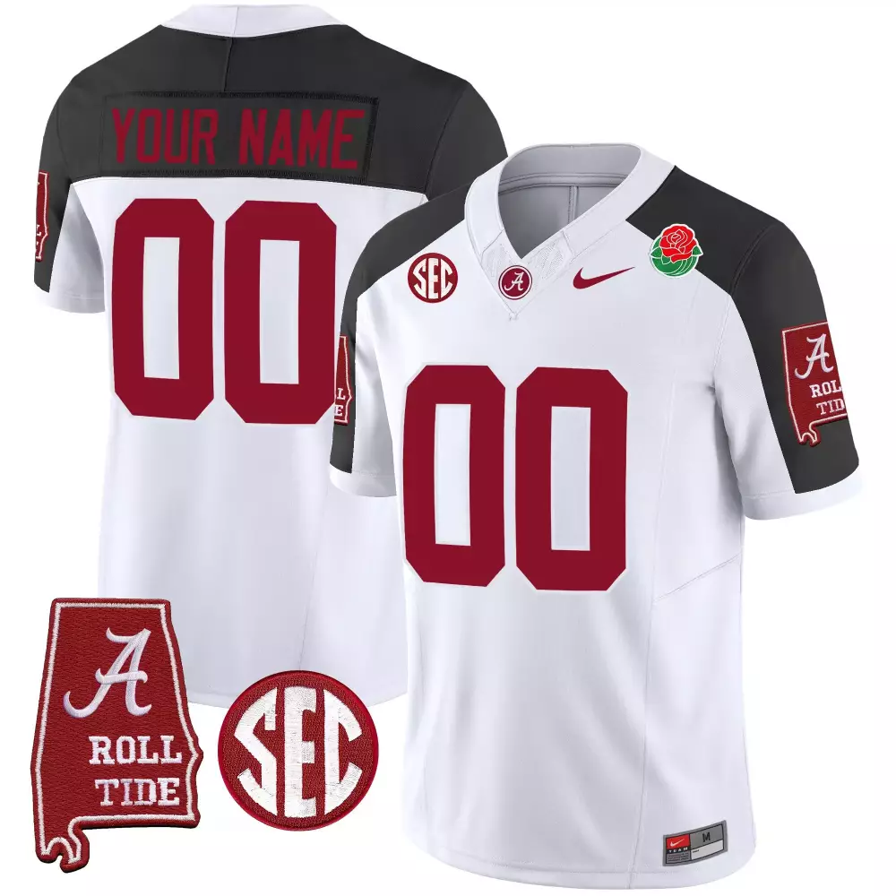 inverted women 7 nick saban alabama crimson tide 7x champions patch gold trim jersey all stitched