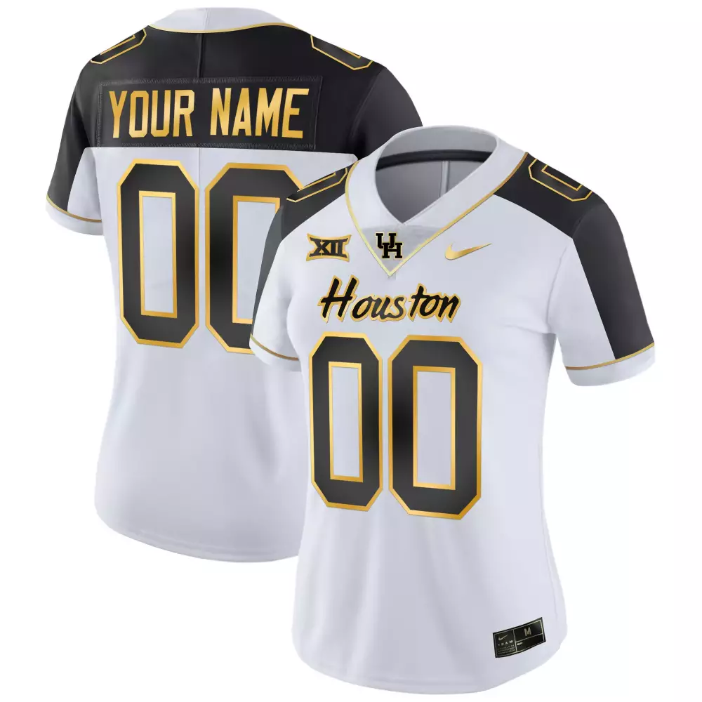 inverted women houston cougars 2023 oilers inspired gold custom jersey all stitched