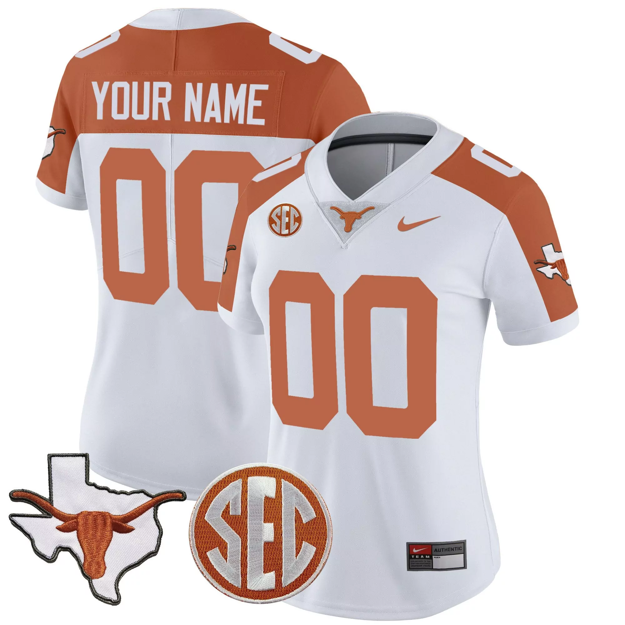 inverted men texas longhorns vapor limited custom jersey all stitched