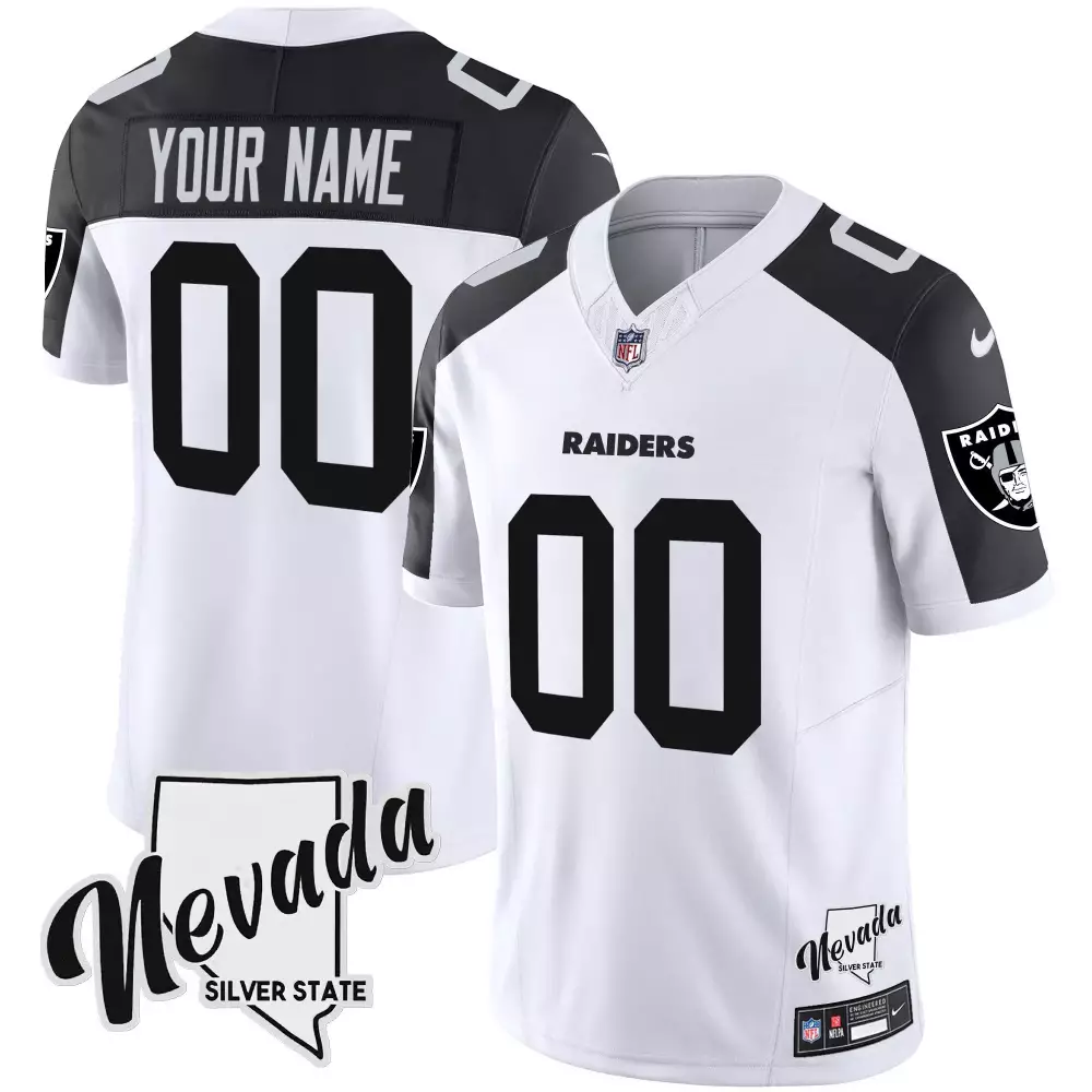 Inverted Youth Las Vegas Raiders Nevada Silver State Patch Vapor Custom Jersey V2 | All Stitched Fan Gear | For Youth, Men & Women