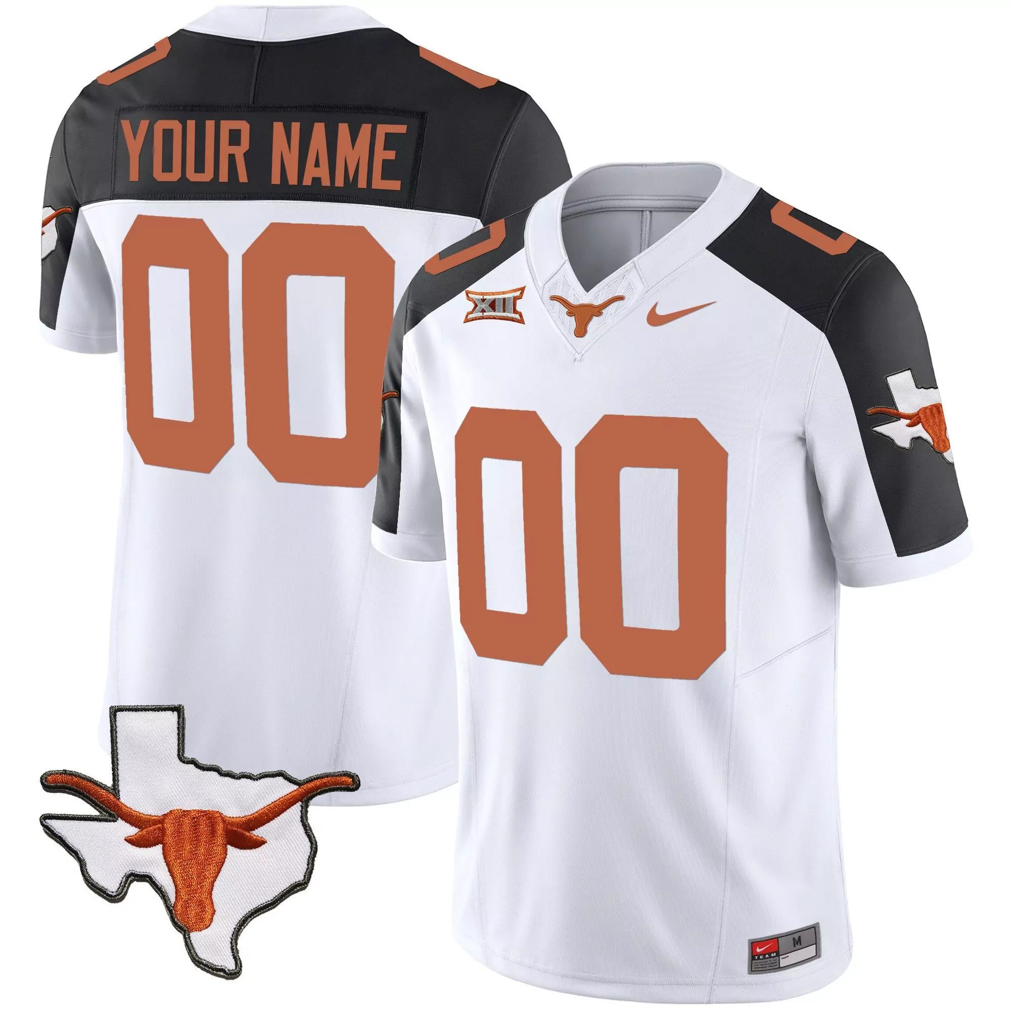 inverted youth texas longhorns vapor limited custom jersey v2 all stitched
