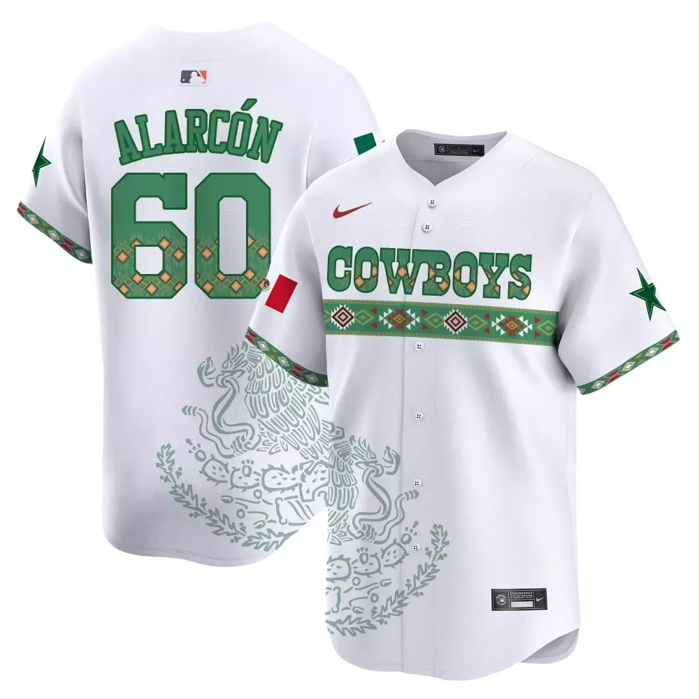 isaac alarcni white mens dallas cowboys mexico vapor premier limited jersey printed