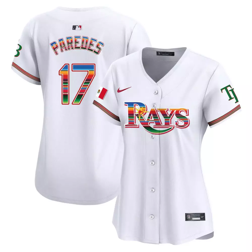 isaac paredes white mens tampa bay rays mexico vapor premier limited jersey all stitched