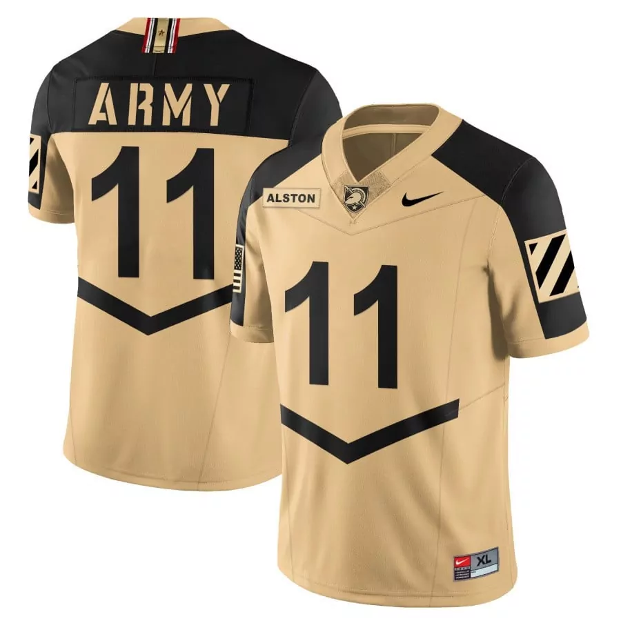 isaiah alston gold alternate mens army black knights special uniform