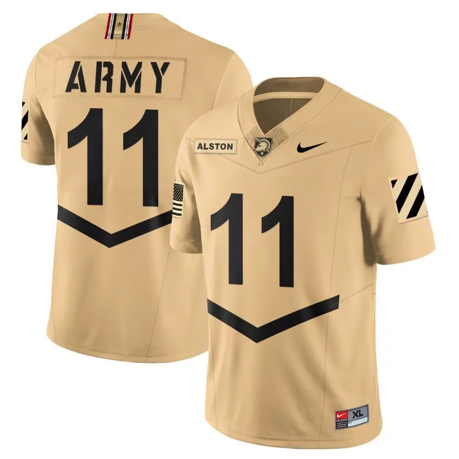 isaiah alston gold alternate mens army black knights special uniform