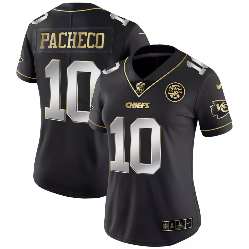 isiah pacheco black limited womens kansas city chiefs super bowl lviii patch vapor jersey v4 all stitched