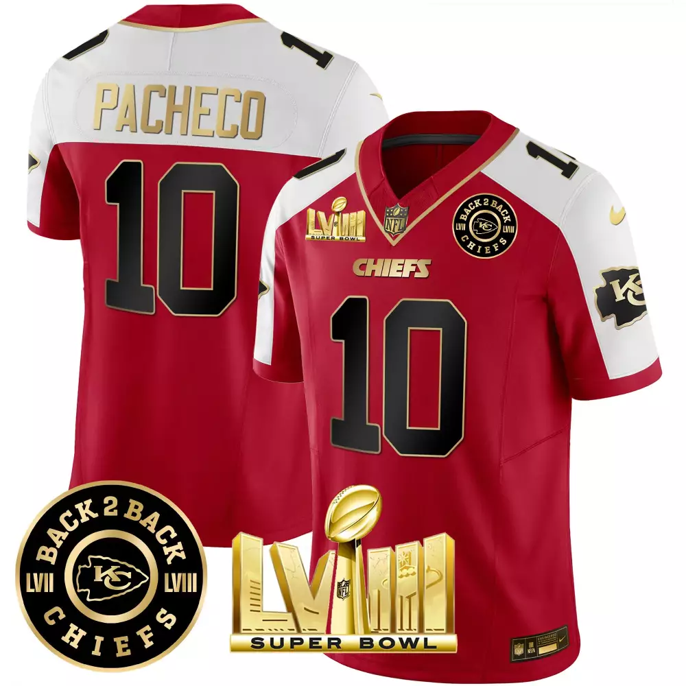 isiah pacheco red alternate mens kansas city chiefs super bowl lviii back 2 back patch vapor jersey all stitched