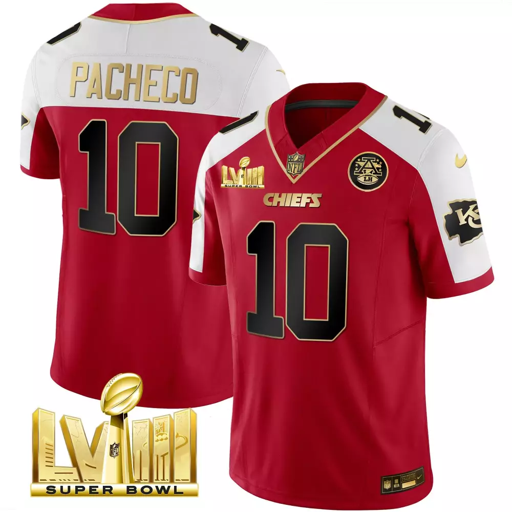 isiah pacheco red alternate mens kansas city chiefs super bowl lviii back 2 back patch vapor jersey all stitched