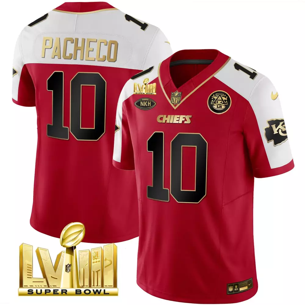 isiah pacheco red alternate mens kansas city chiefs super bowl lviii back 2 back patch vapor jersey all stitched