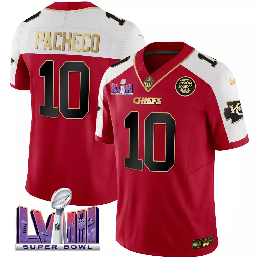 isiah pacheco red alternate mens kansas city chiefs super bowl lviii back 2 back patch vapor jersey all stitched