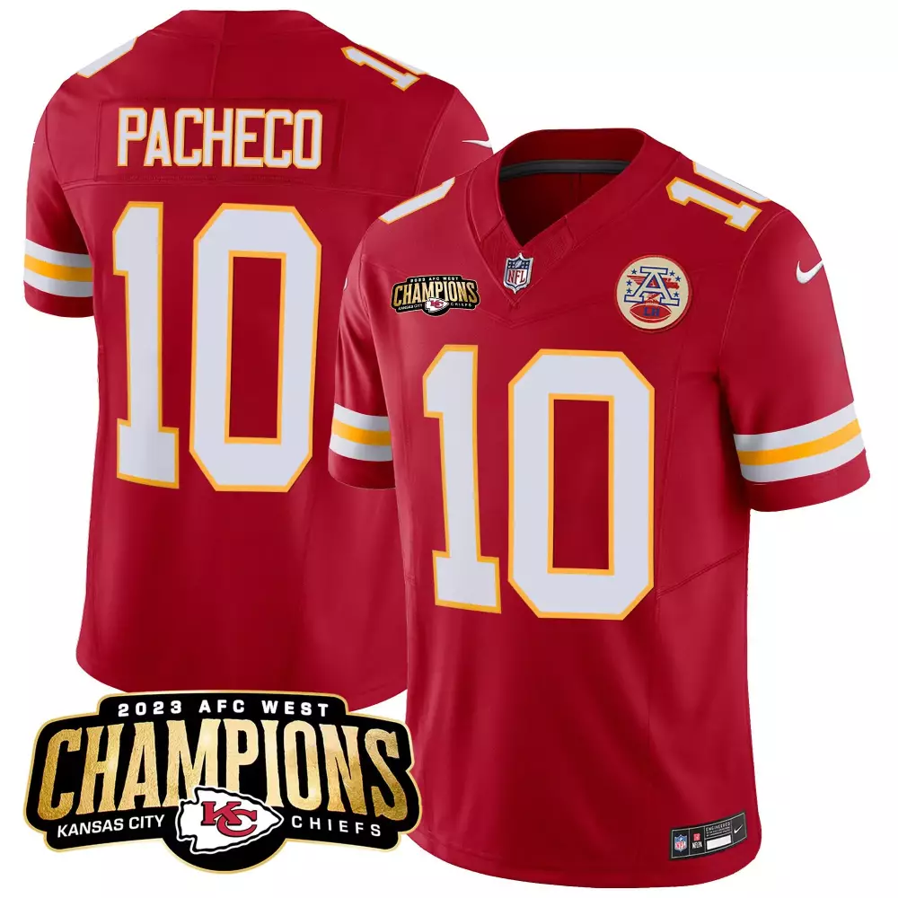 isiah pacheco red green mens kansas city chiefs 2024 christmas vapor limited jersey printed