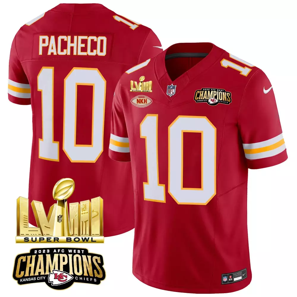 isiah pacheco red mens kansas city chiefs 2024 christmas vapor limited jersey printed