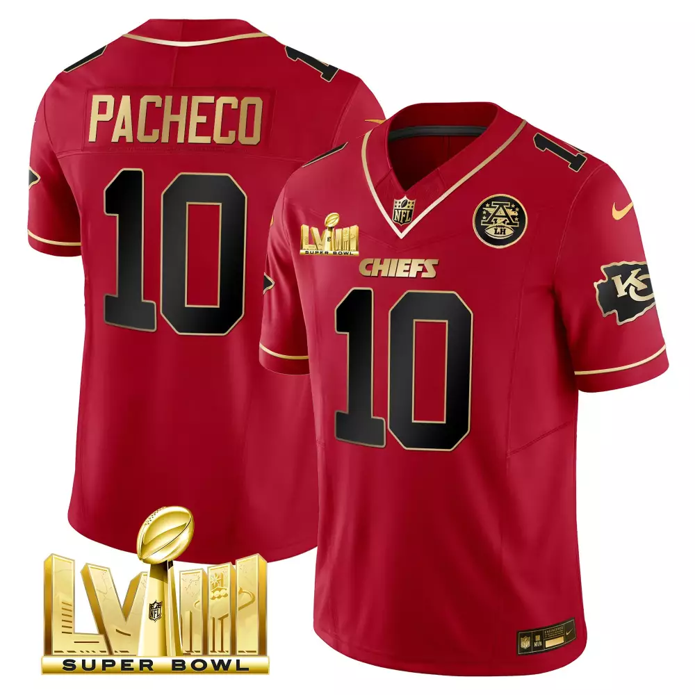 isiah pacheco red special mens kansas city chiefs super bowl lviii back 2 back patch vapor jersey v3 all stitched