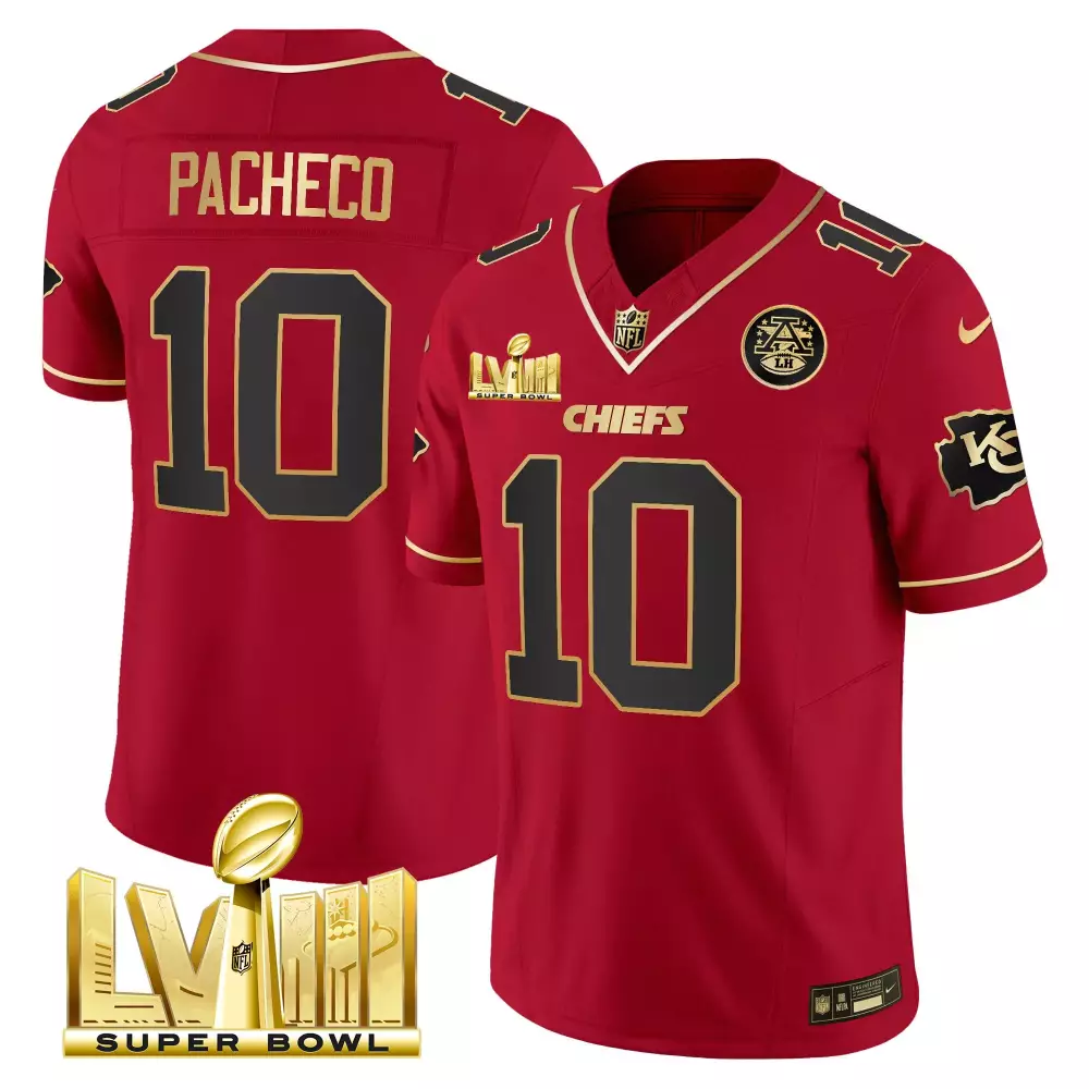isiah pacheco red special mens kansas city chiefs super bowl lviii back 2 back patch vapor jersey v3 all stitched