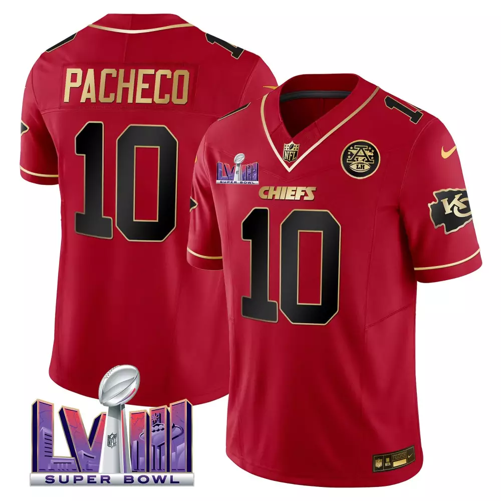 isiah pacheco red special mens kansas city chiefs super bowl lviii back 2 back patch vapor jersey v3 all stitched
