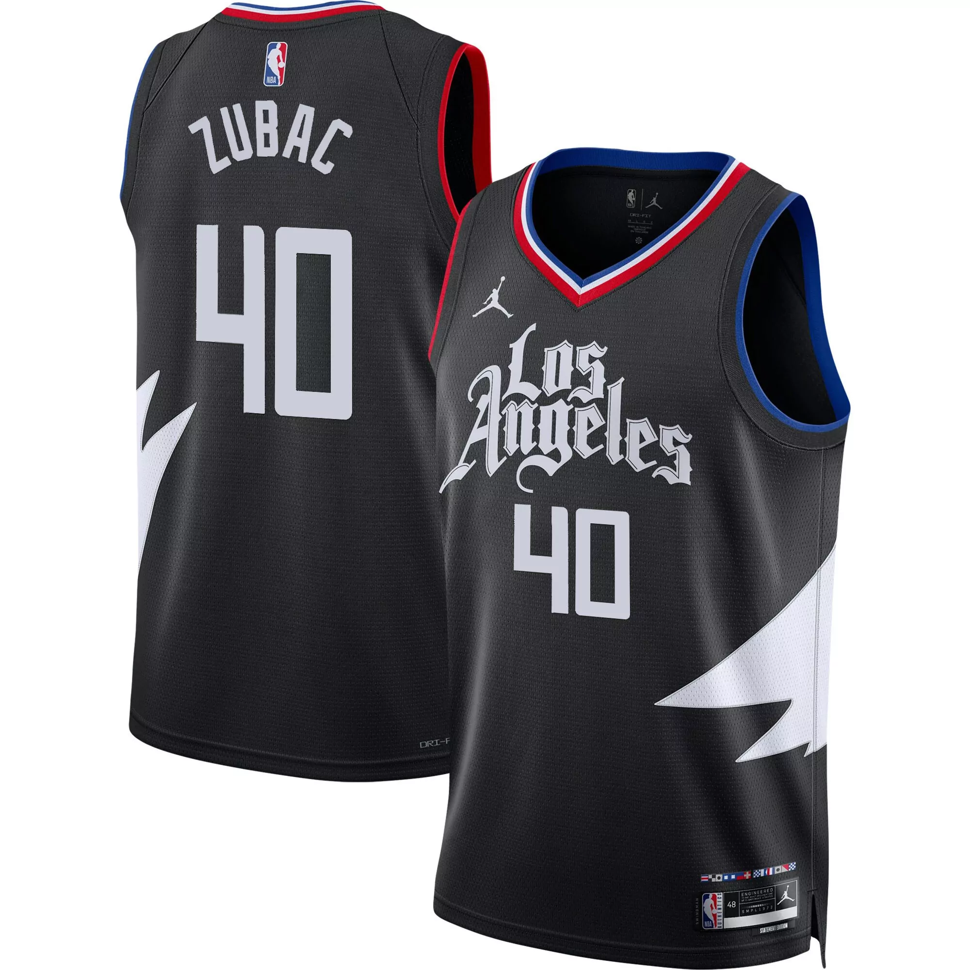 ivica zubac icon mens los angeles clippers swingman jersey all stitched