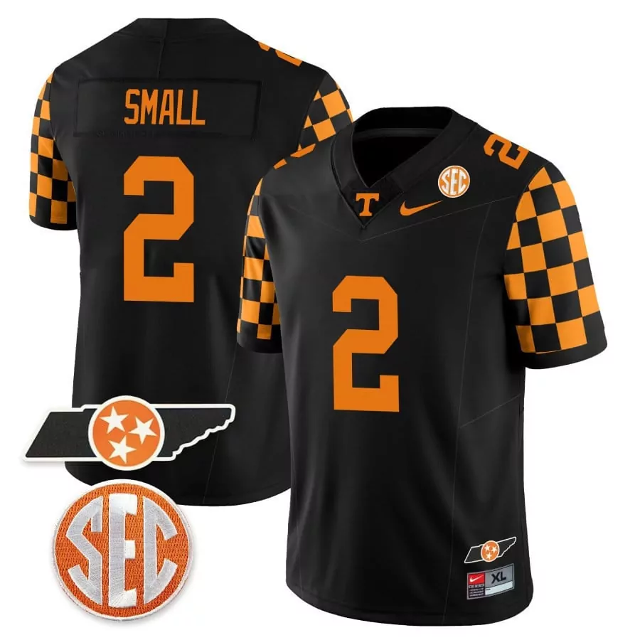 jabari small alternate orange mens tennessee volunteers checkerboard alternate jersey v2 stitched