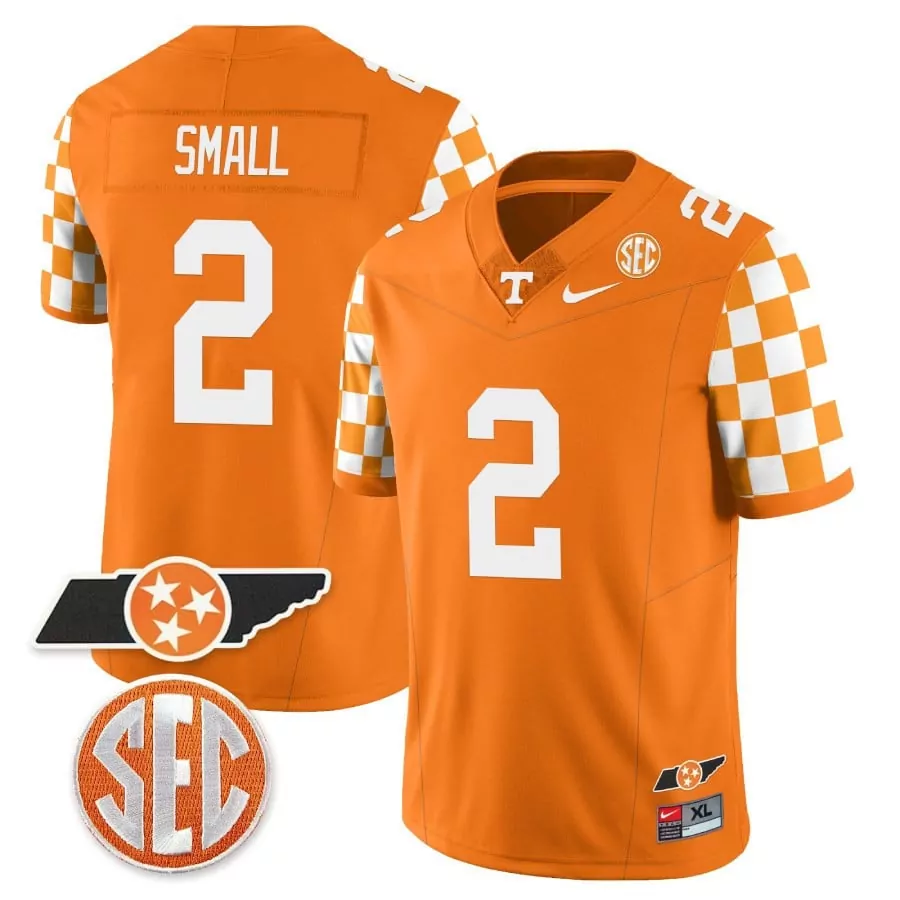 jabari small black special mens tennessee volunteers checkerboard alternate jersey v2 stitched