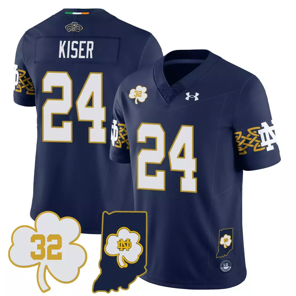 jack kiser navy ireland mens notre dame fighting irish vapor limited jersey indiana map all stitched