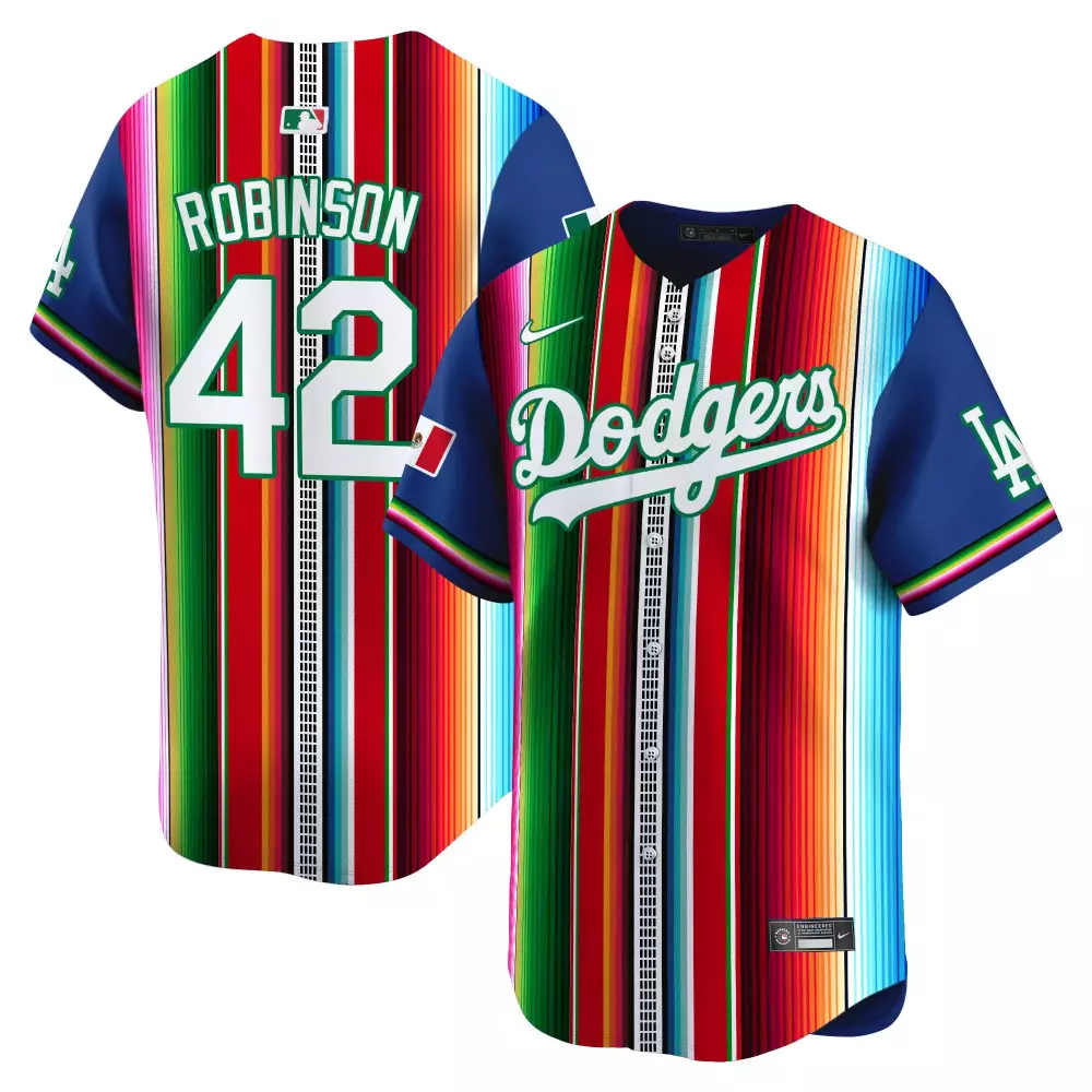 jackie robinson royal mens los angeles dodgers mexico sugar skull vapor premier limited jersey v2 printed