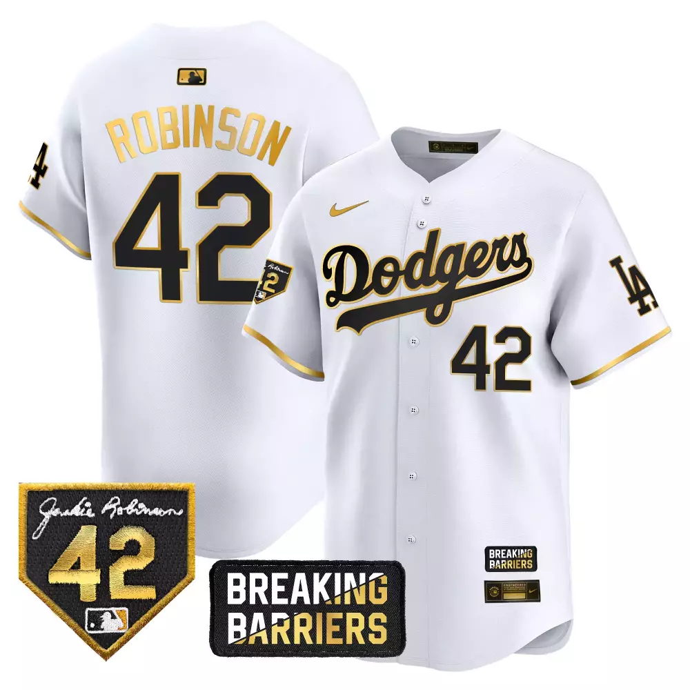 jackie robinson white alternate mens los angeles dodgers jackie robinson breaking barriers patch vapor premier limited j