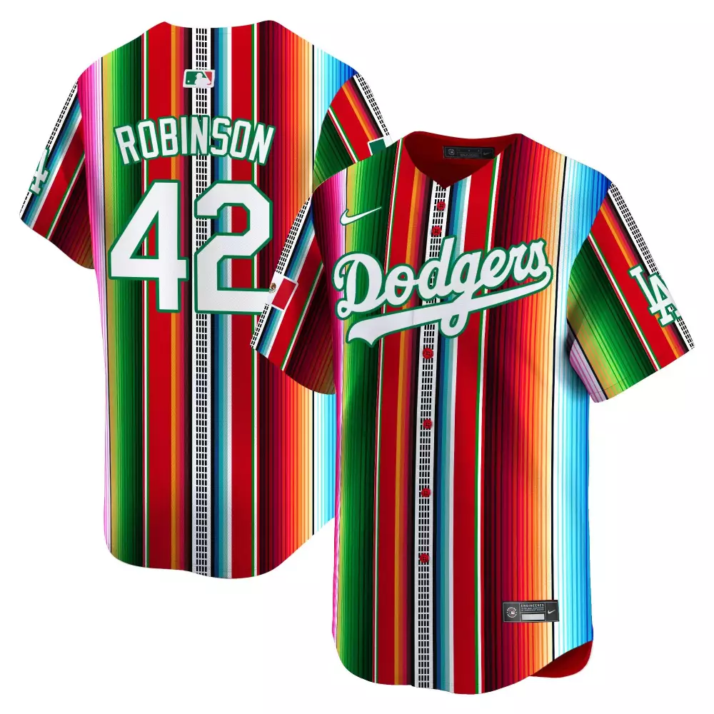 jackie robinson youth los angeles dodgers mexico dia de los muertos vapor premier limited jersey printed