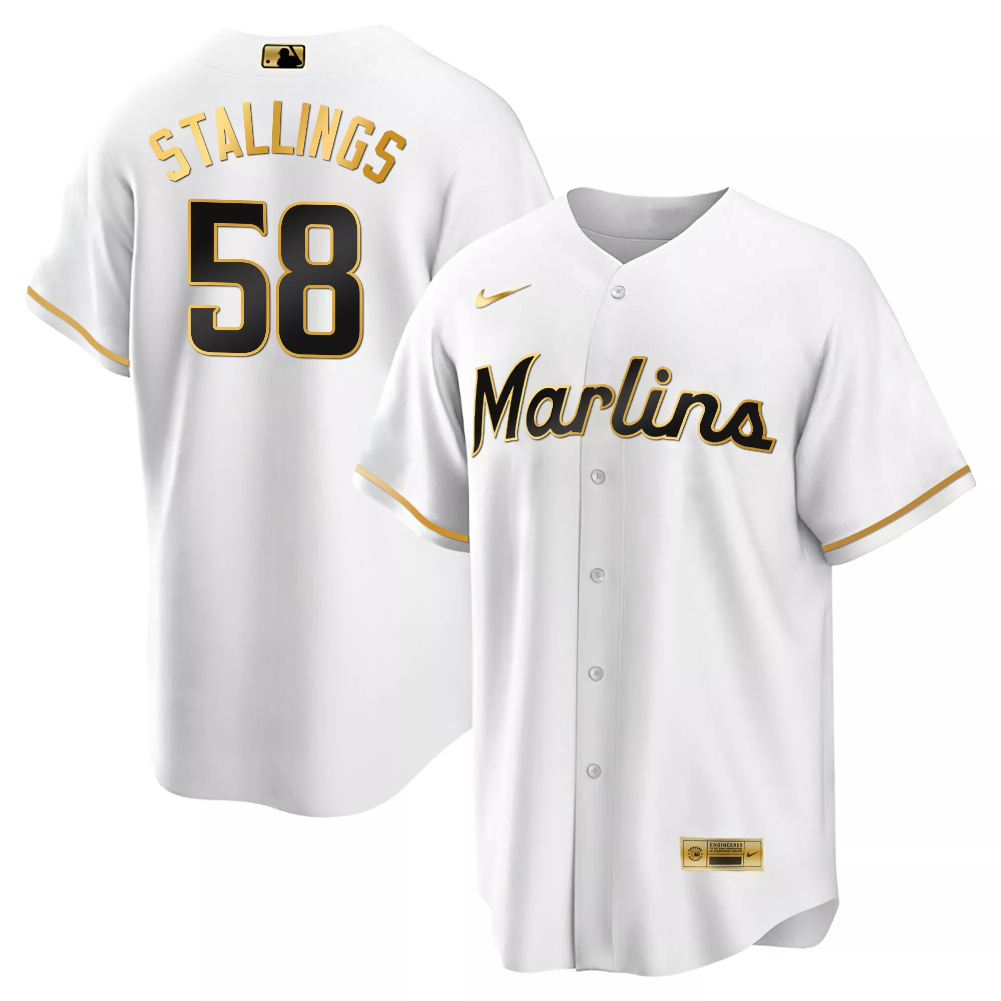 jacob stallings cool white gold mens miami marlins black limited gold jersey all stitched
