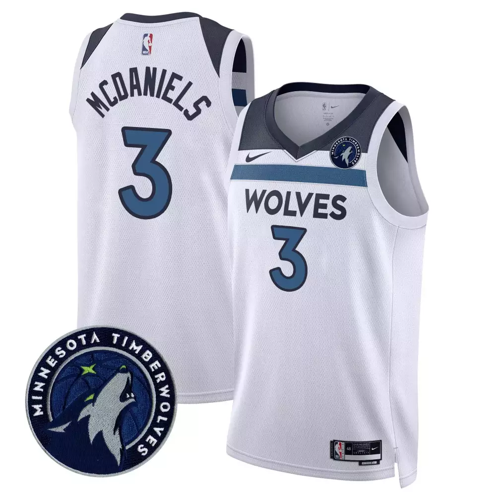 jaden mcdaniels association mens minnesota timberwolves 35th season minnesota patch swingman jersey all stitched
