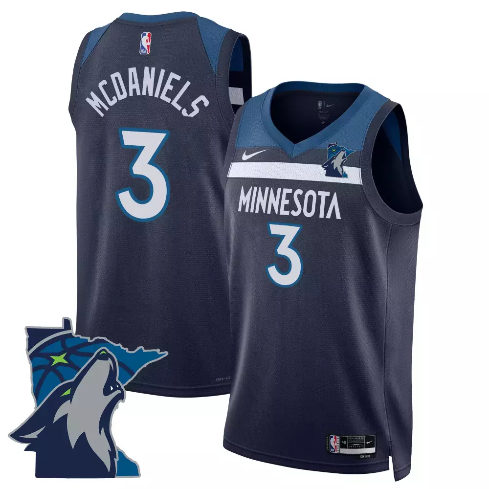 jaden mcdaniels icon mens minnesota timberwolves swingman jersey v2 minnesota patch all stitched