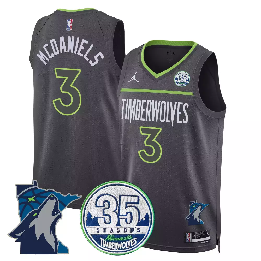 jaden mcdaniels icon mens minnesota timberwolves swingman jersey v2 minnesota patch all stitched