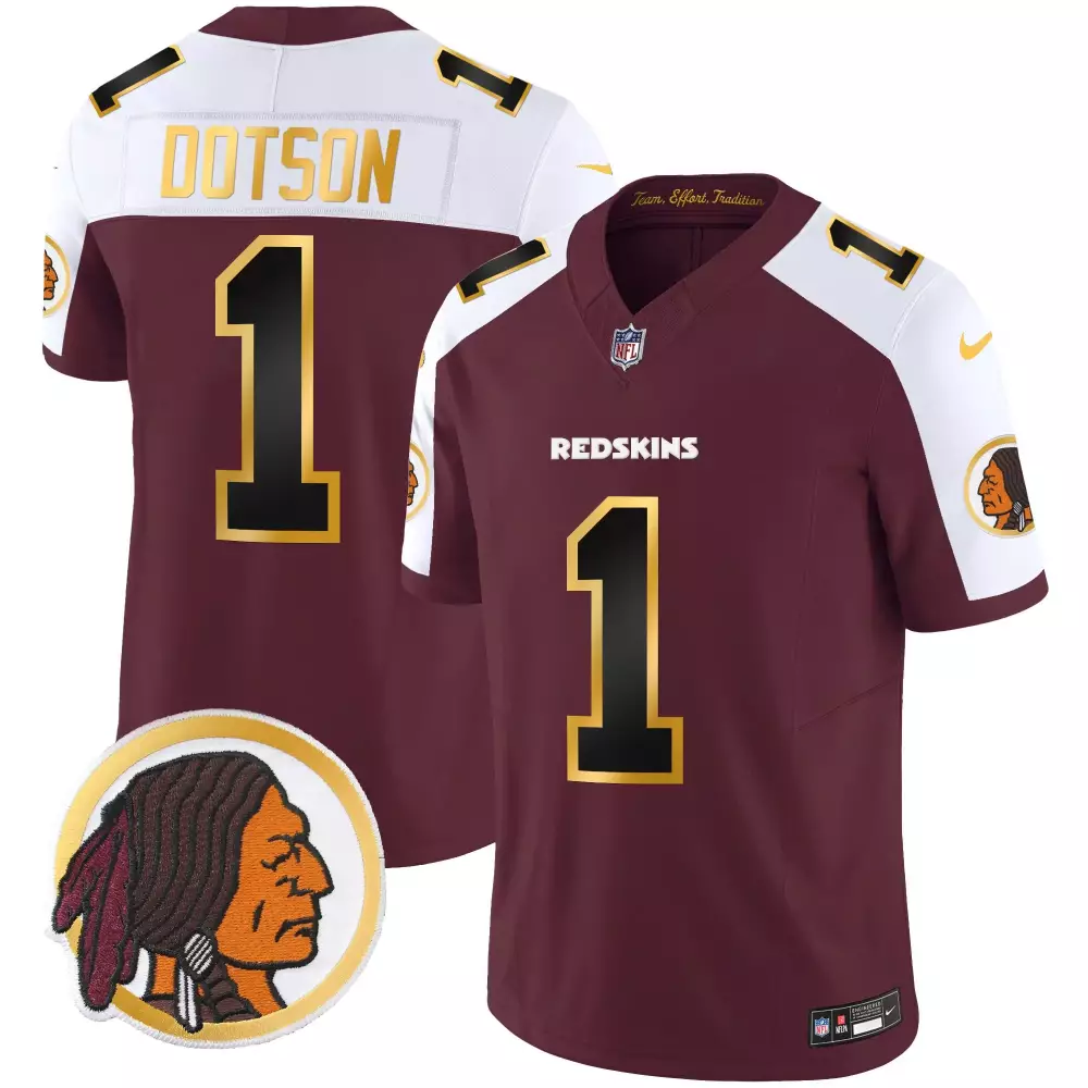 jahan dotson burgundy alternate mens washington redskins throwback vapor gold trim jersey all stitched