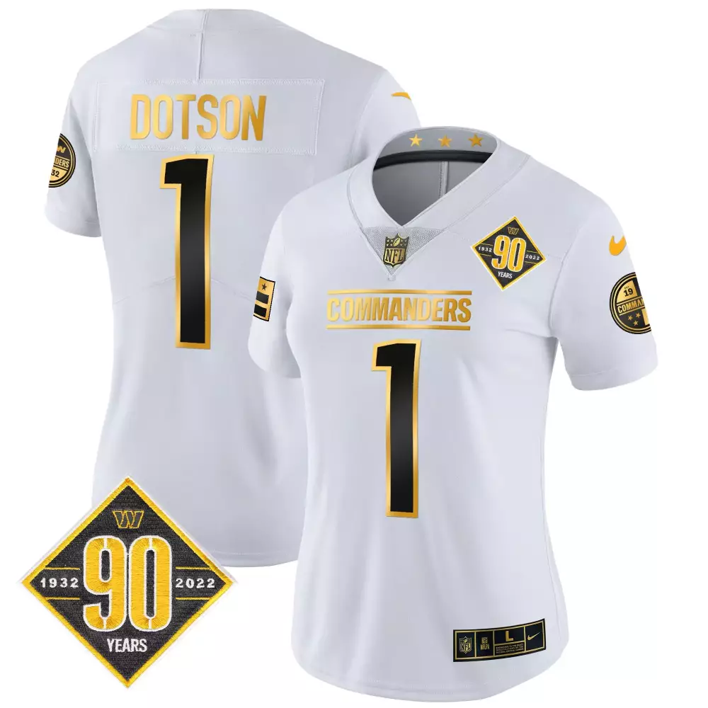Darrell Green White Gold Commanders 90th Anniversary Jersey | Stitched Vapor Design | Limited Edition Fan Gear for Men, Women & Youth
