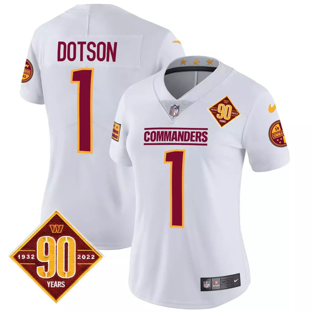 jahan dotson white mens washington commanders washington dc map patch jersey all stitched