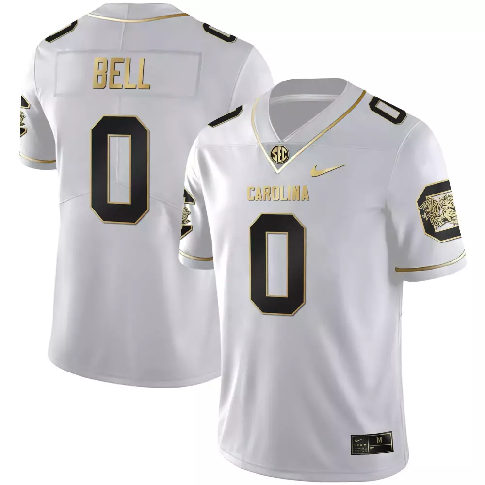 jaheim bell white gold mens south carolina gamecocks black limited gold vapor jersey all stitched