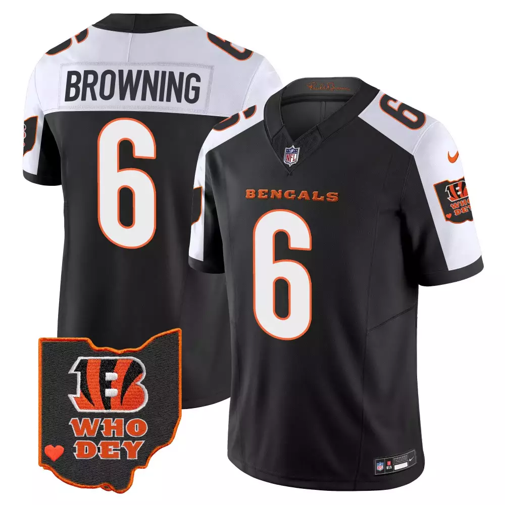 Browning Bengals Ohio Patch Vapor Limited Jersey | Men's Stitched | Gift Idea for Men