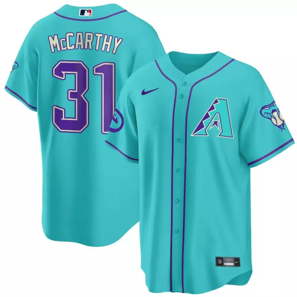 jake mccarthy cool arizona mens 2024 arizona diamondbacks teal purple jersey all stitched